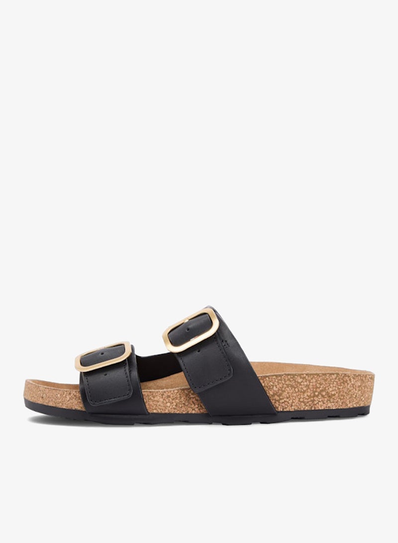 TOMMY HILFIGER Leather Double Strap Cork Sandals - Image 2